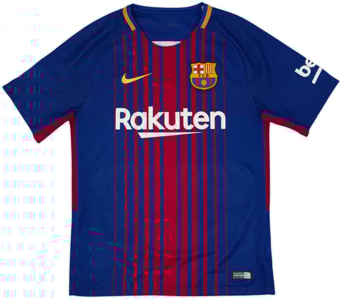 2017-18 Barcelona Home Shirt Suarez #9 - 8/10 - (S)