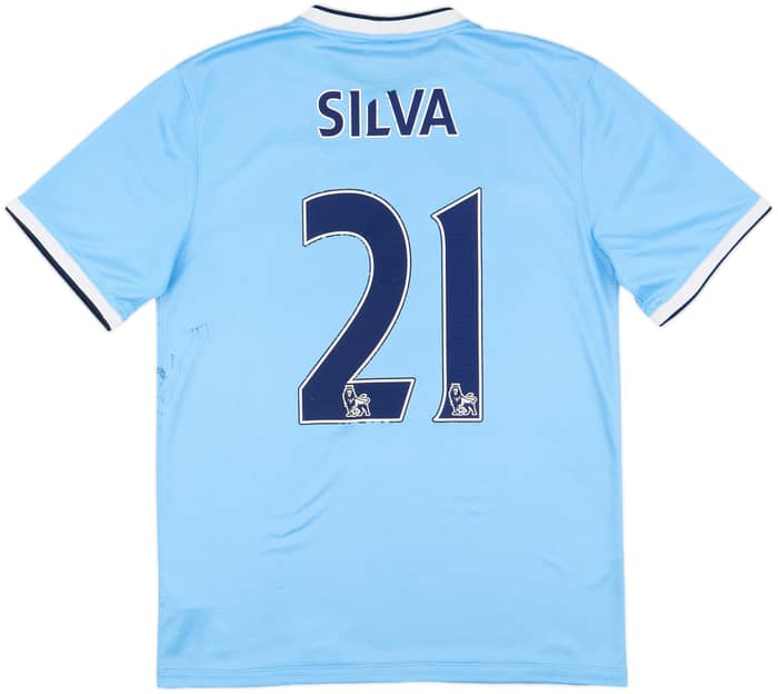 2013-14 Manchester City Home Shirt Silva #21 - 4/10 - (M)