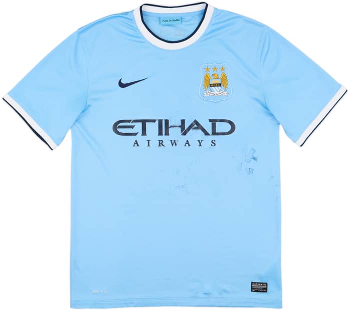 2013-14 Manchester City Home Shirt Silva #21 - 4/10 - (M)