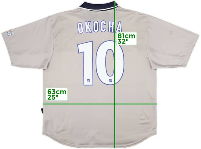 Camiseta de visitante del Paris Saint-Germain 1999-00 Okocha #10 - 6/10 - (XL)