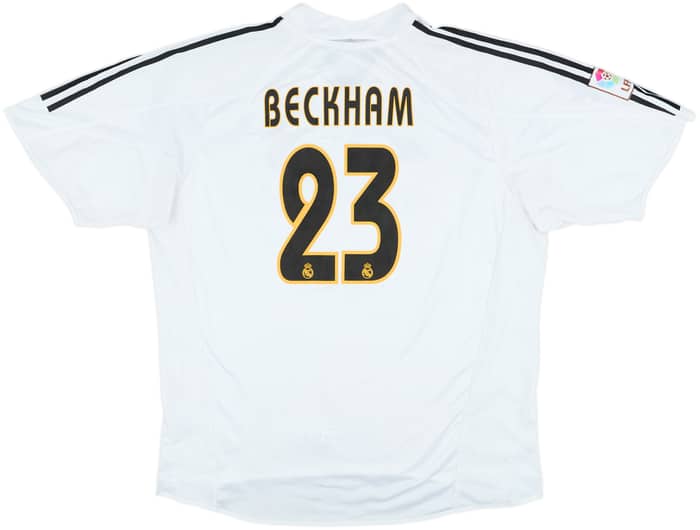 2004-05 Real Madrid Home Shirt Beckham #23 - 5/10 - (XXL)