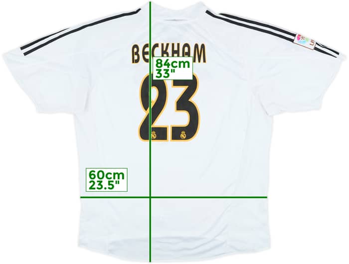 2004-05 Real Madrid Home Shirt Beckham #23 - 5/10 - (XXL)