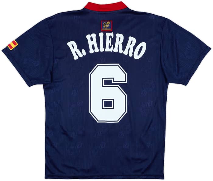 1996-98 Spain Away Shirt R.Hierro #6 - 9/10 - (S)