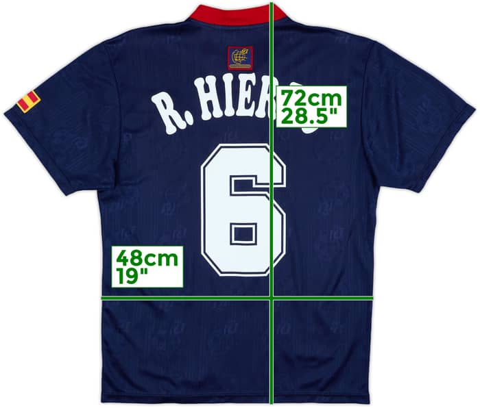 1996-98 Spain Away Shirt R.Hierro #6 - 9/10 - (S)