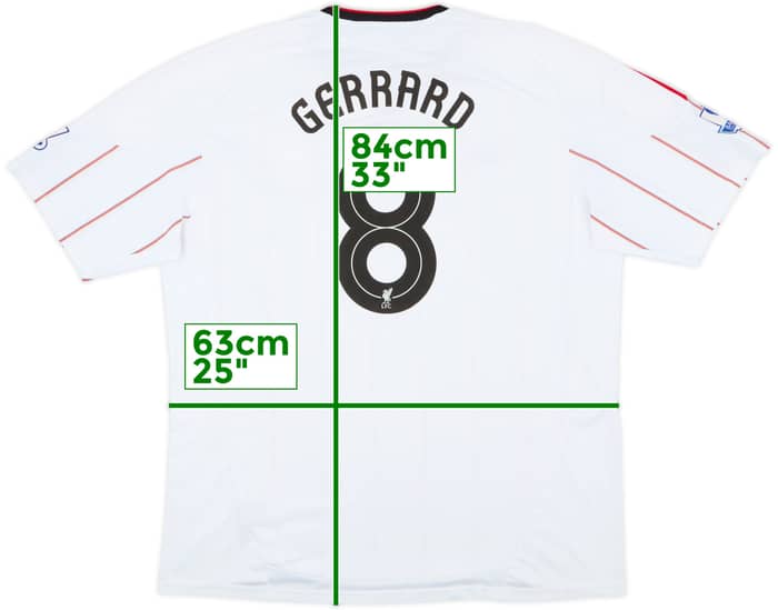 2010-11 Liverpool Away Shirt Gerrard #8 - 6/10 - (XXL)