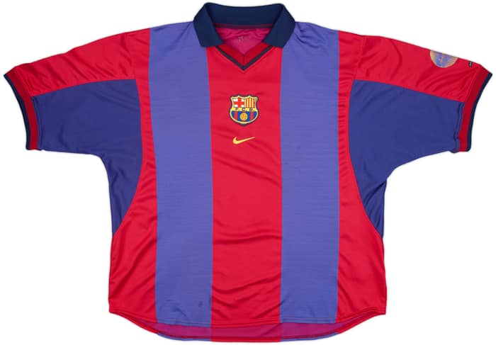 2000-01 Barcelona Home Shirt Rivaldo #10 - 7/10 - (XXL)