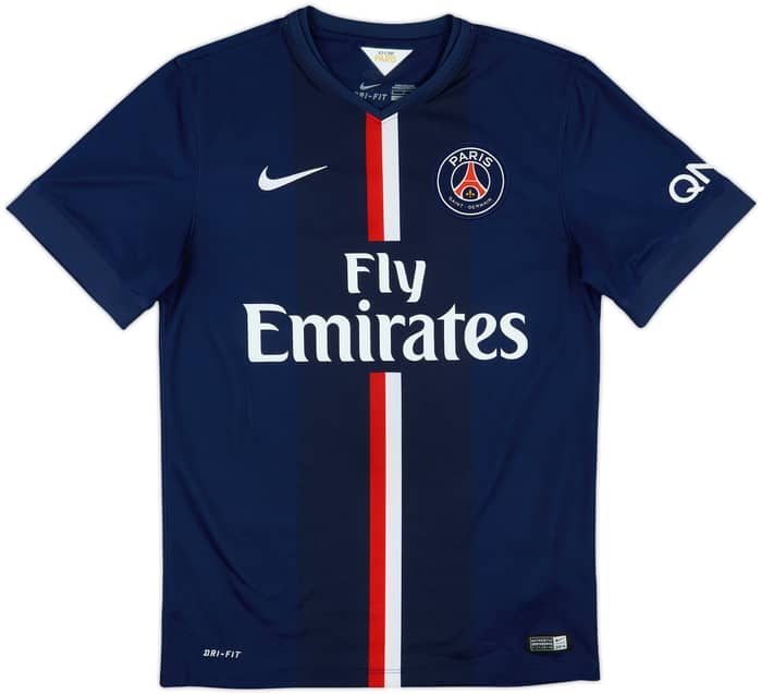 2014-15 Paris Saint-Germain Home Shirt Cavani #9 - 8/10 - (S)