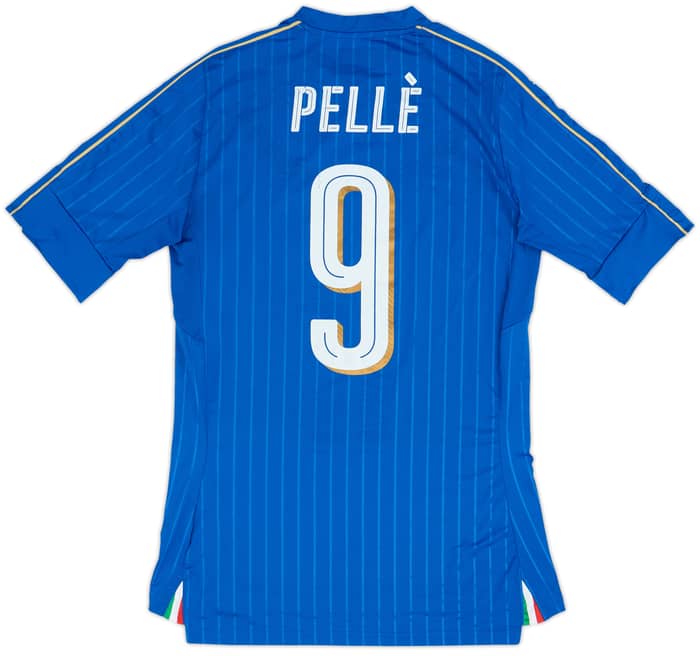 2016-17 Italy Player Issue Home Shirt (ACTV Fit) Pelle #9 - 6/10 - (XL)