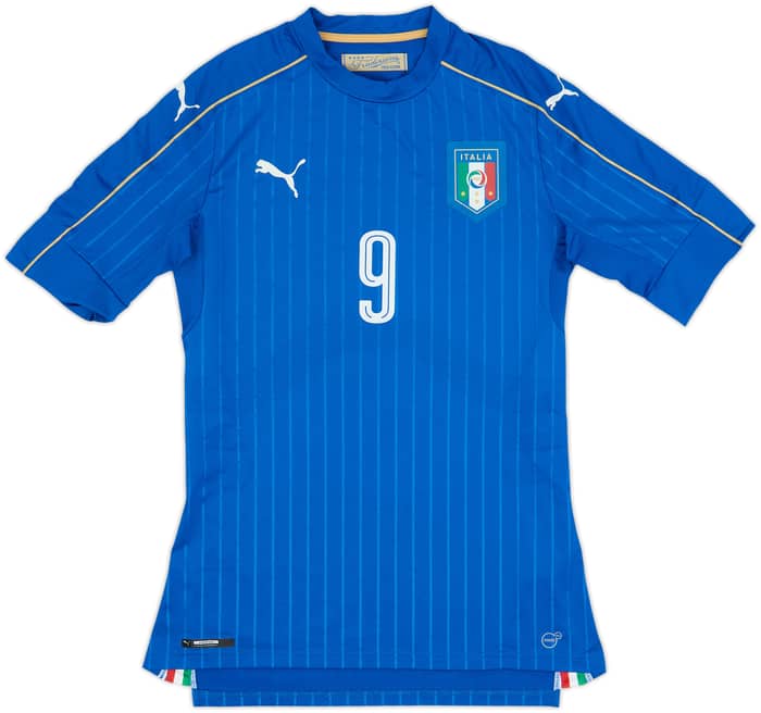 2016-17 Italy Player Issue Home Shirt (ACTV Fit) Pelle #9 - 6/10 - (XL)