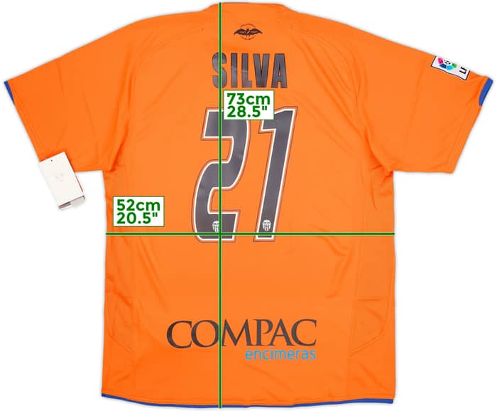 2007-08 Valencia Away Shirt Silva #21 (M)