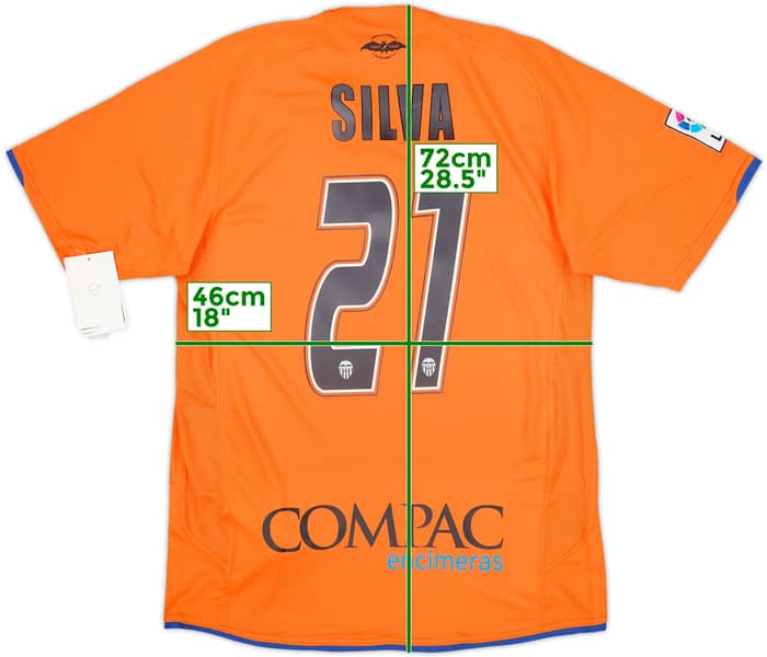 2007-08 Valencia Away Shirt Silva #21 (S)