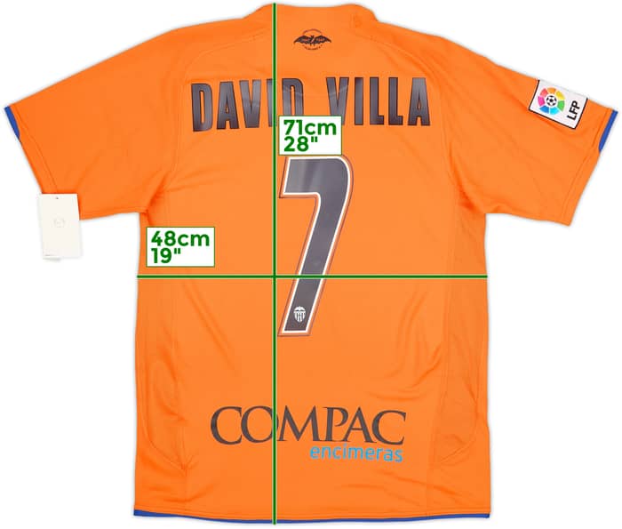 2007-08 Valencia Away Shirt David Villa #7 (S)