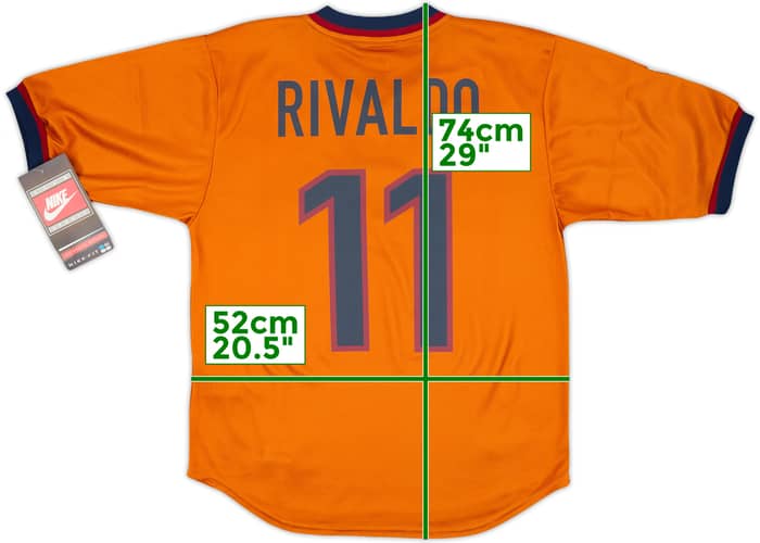 1998-00 Barcelona Third Shirt Rivaldo #11 (S)