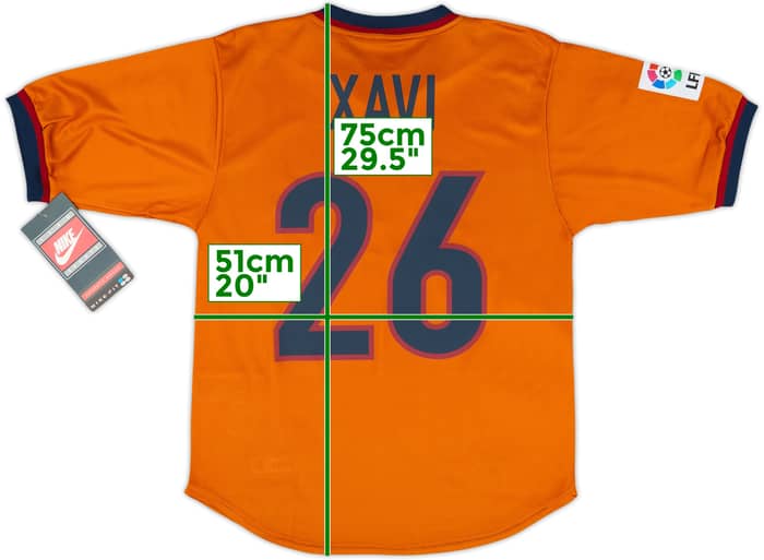 1998-00 Barcelona Away Shirt Xavi #26 (S)
