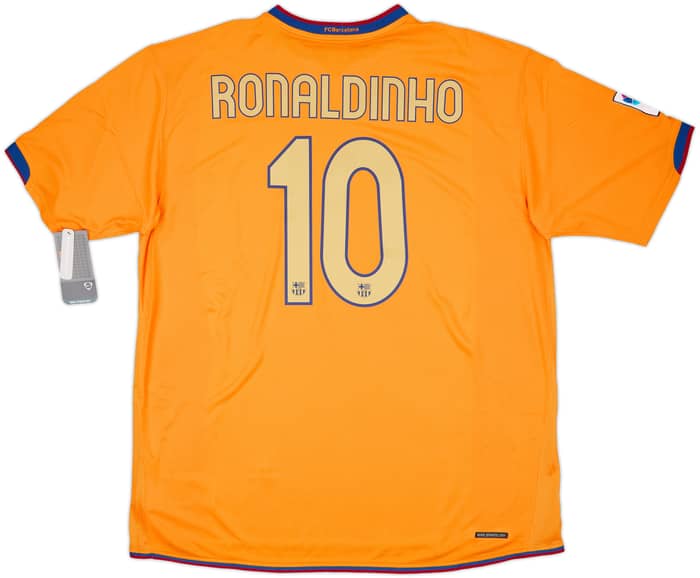 2006-08 Barcelona Away Shirt Ronaldinho #10 (XXL)