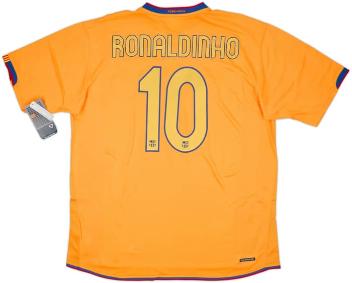 2006-08 Barcelona Away Shirt Ronaldinho #10 (XL)