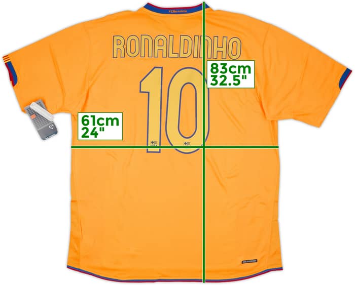 2006-08 Barcelona Away Shirt Ronaldinho #10 (XL)