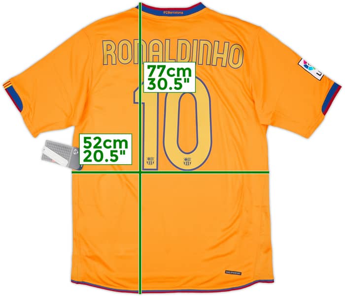 2006-08 Barcelona Away Shirt Ronaldinho #10 (M)