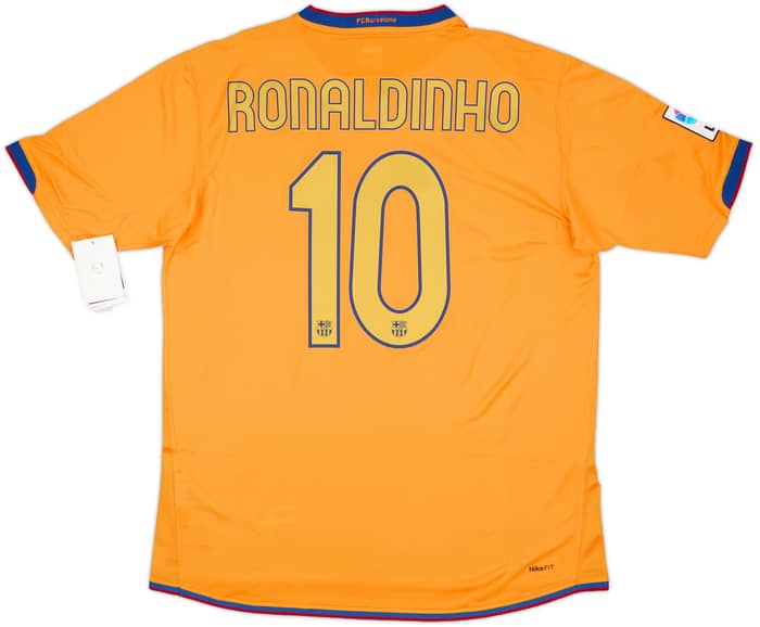 2006-07 Barcelona Away Shirt Ronaldinho #10 (L)