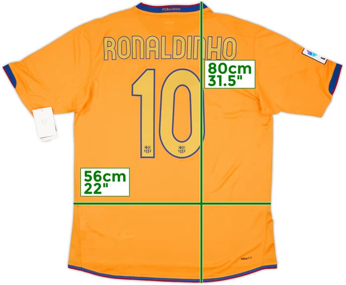 2006-07 Barcelona Away Shirt Ronaldinho #10 (L)