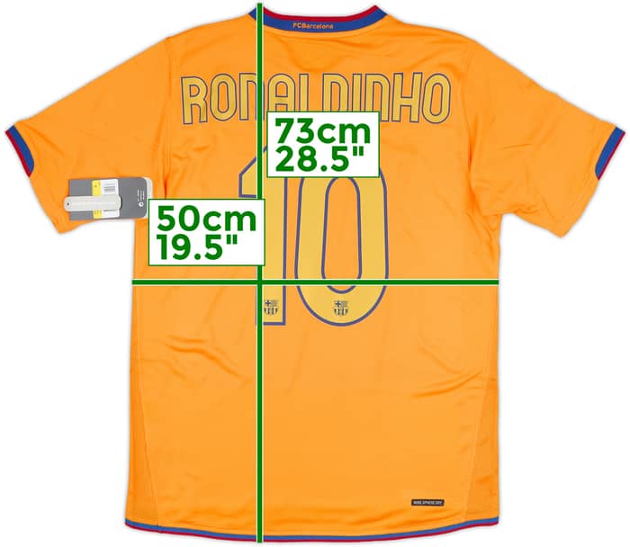 2006-08 Barcelona Away Shirt Ronaldinho #10 (S)