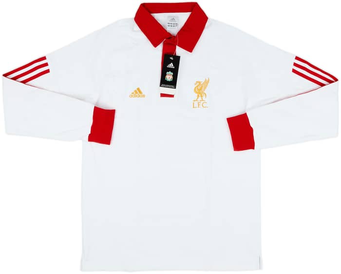 2007-08 Liverpool adidas Rugby Polo L/S Shirt (S)