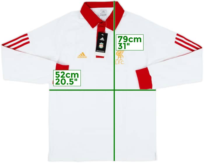 2007-08 Liverpool adidas Rugby Polo L/S Shirt (S)