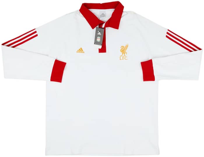 2007-08 Liverpool adidas Rugby Polo L/S Shirt (XL)