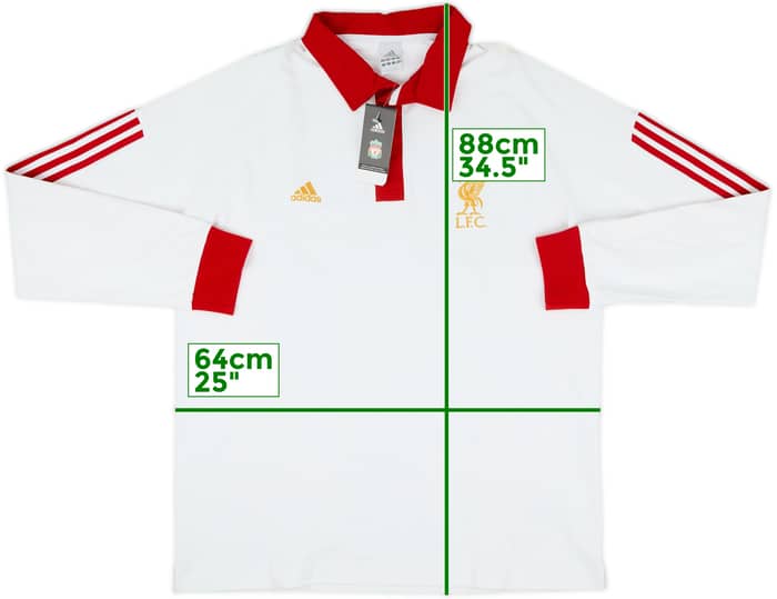 2007-08 Liverpool adidas Rugby Polo L/S Shirt (XL)