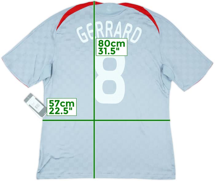 2008-09 Liverpool Away Shirt Gerrard #8 (XL)