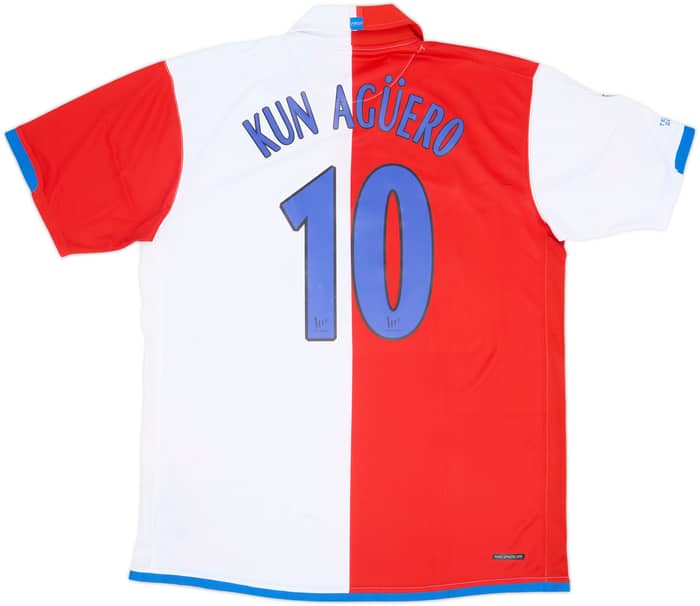2006-07 Atletico Madrid Home Shirt Kun Aguero #10 (XL)