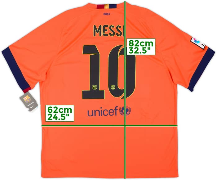 2014-15 Barcelona Away Shirt Messi #10 (XXL)