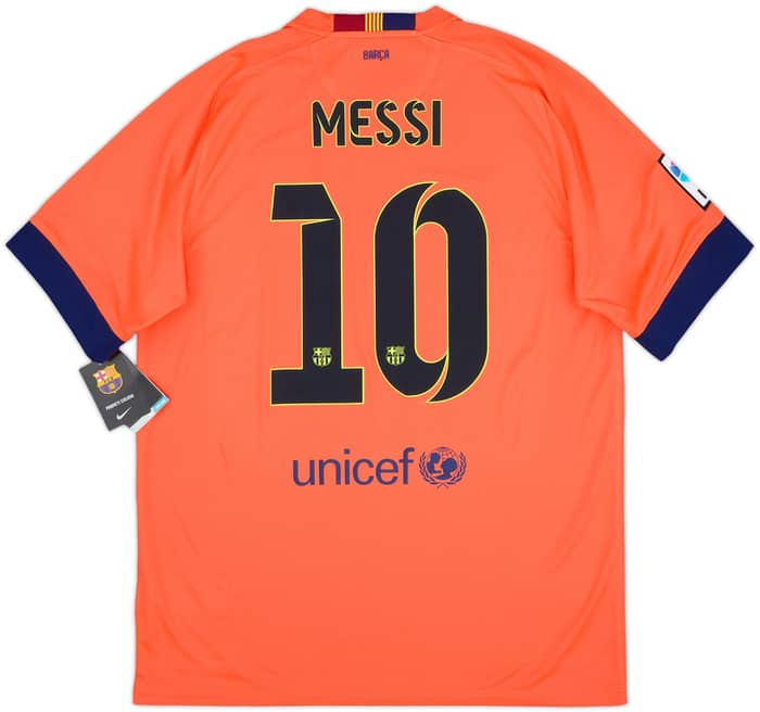 2014-15 Barcelona Away Shirt Messi #10 (L)