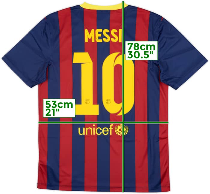 2013-14 Barcelona Basic Home Shirt Messi #10 (M)