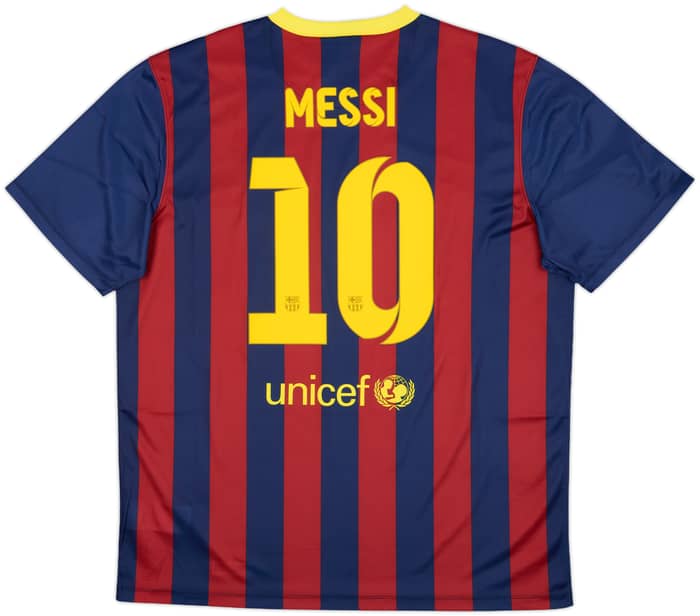 2013-14 Barcelona Basic Home Shirt Messi #10 (XL)