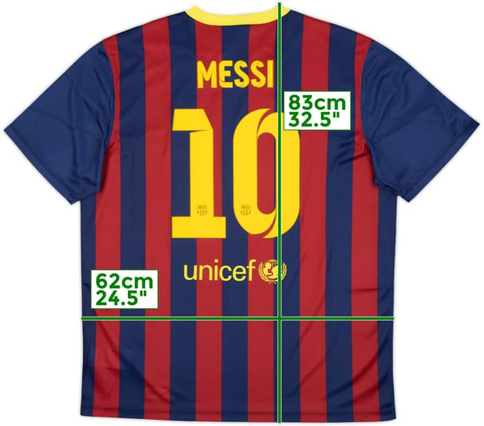 2013-14 Barcelona Basic Home Shirt Messi #10 (XL)