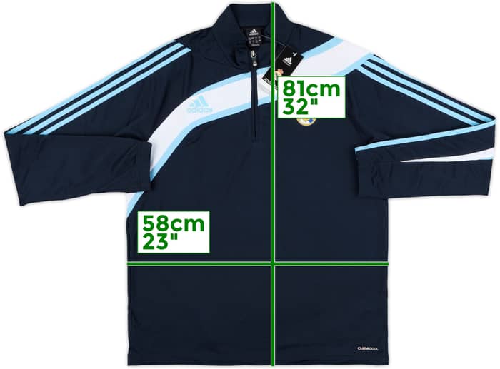 2009-10 Real Madrid adidas 1/4 Zip Drill Top (XL)