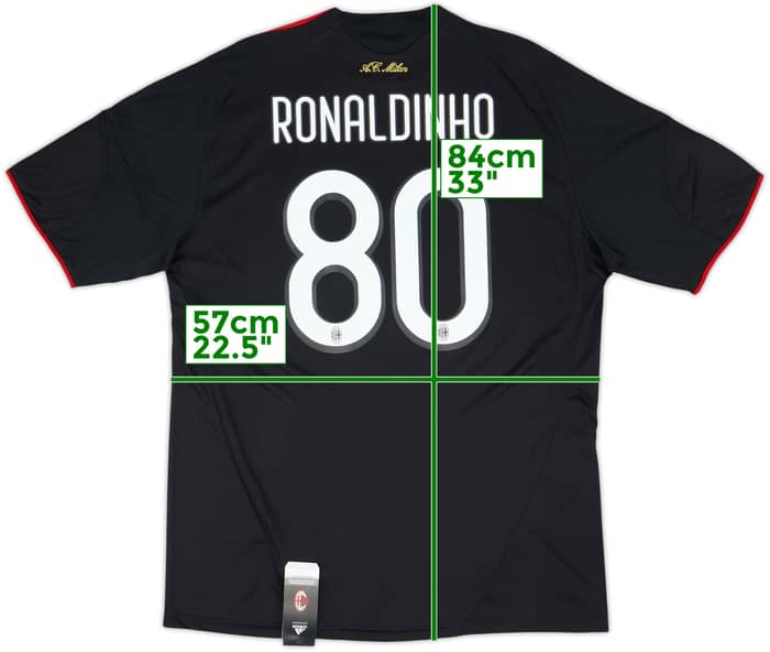 2009-10 AC Milan Third Shirt Ronaldinho #80 (XL)