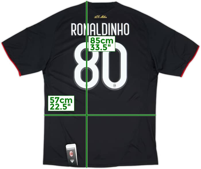 2009-10 AC Milan Third Shirt Ronaldinho #80 (XL)