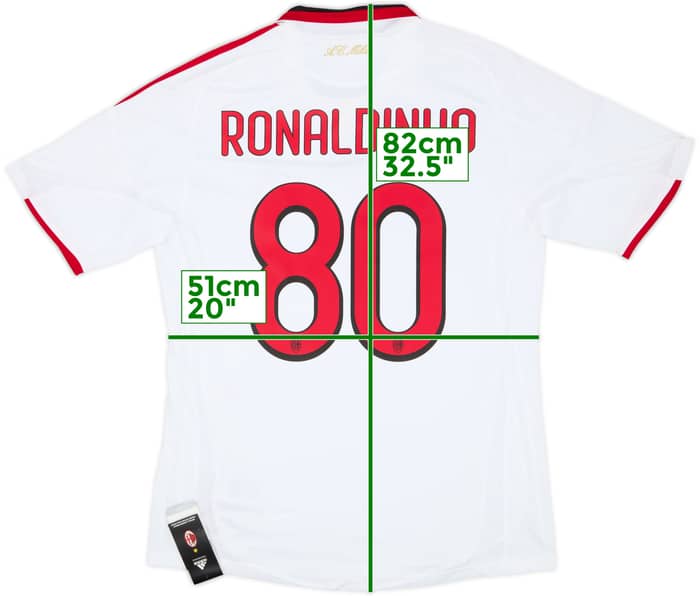 2008-09 AC Milan Away Shirt Ronaldinho #80 (L)