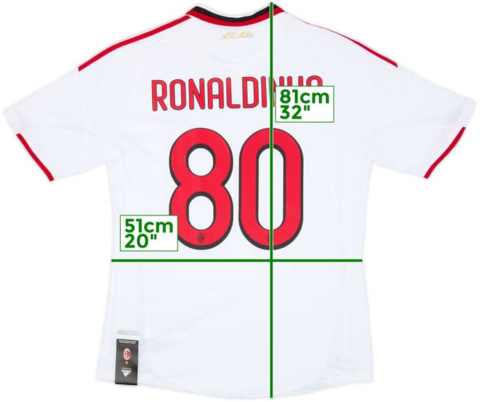 2008-09 AC Milan Away Shirt Ronaldinho #80 (L)