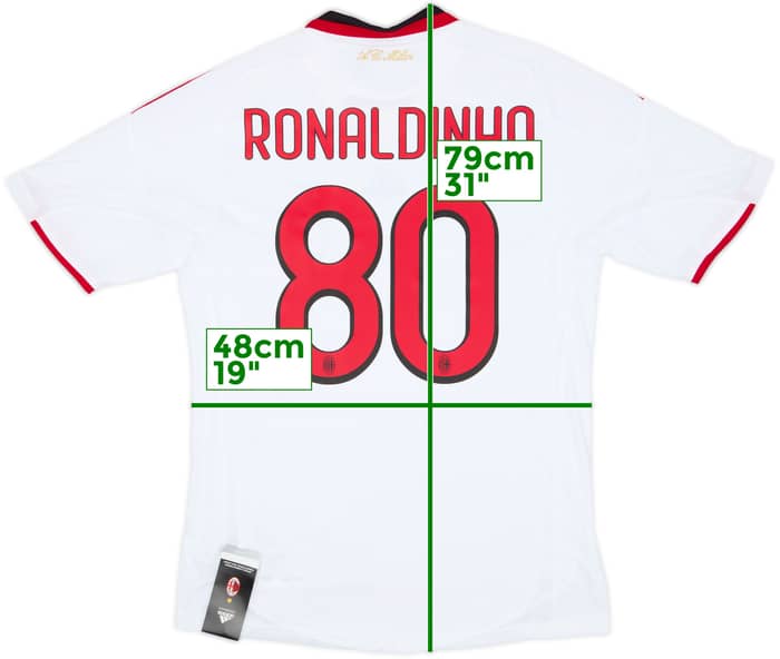 2008-09 AC Milan Away Shirt Ronaldinho #80 (M)