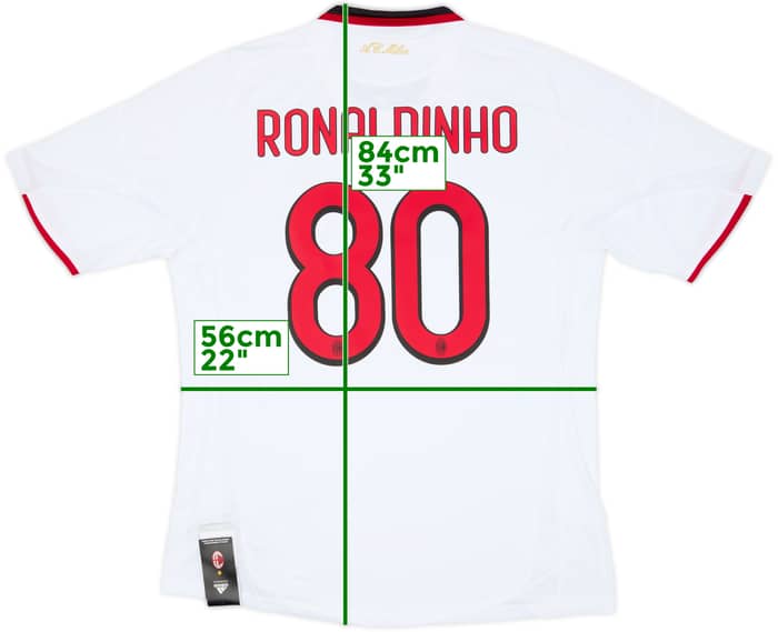 2008-09 AC Milan Away Shirt Ronaldinho #80 (XL)