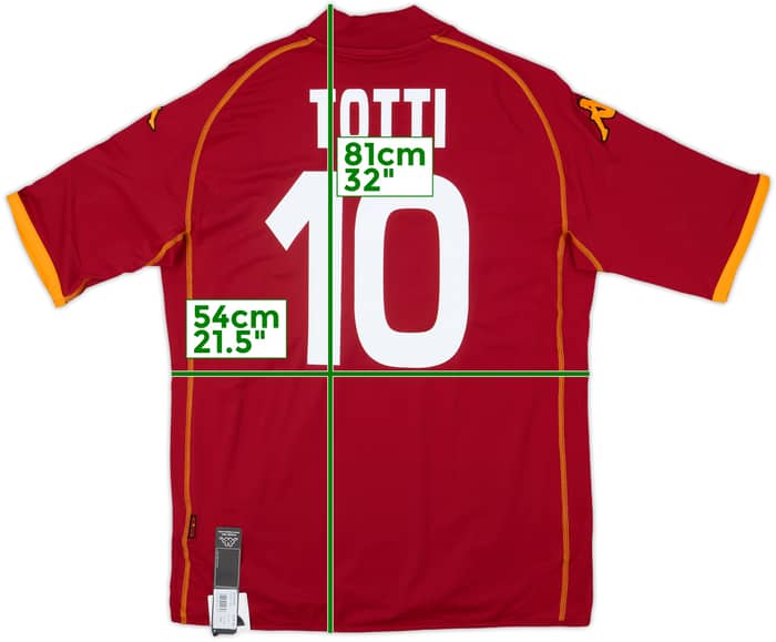 2008-09 Roma Home Shirt Totti #10 (XXL)