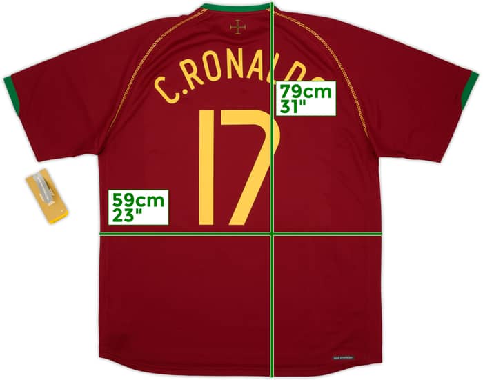 2006-08 Portugal Home Shirt C.Ronaldo #17 (XL)