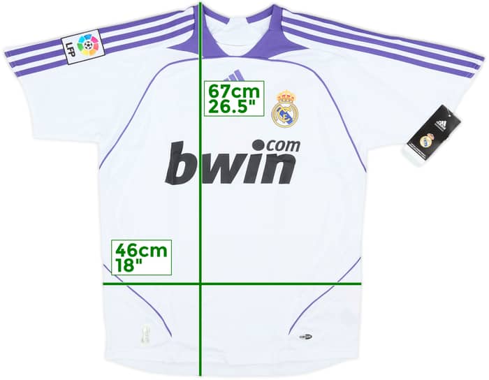 2007-08 Real Madrid Home Shirt (L.Boys)