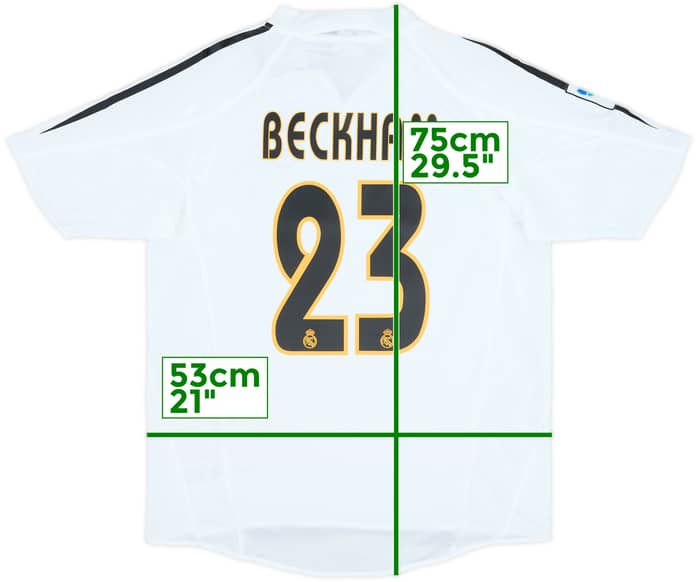 2004-05 Real Madrid Home Shirt Beckham #23 (XL.Boys)