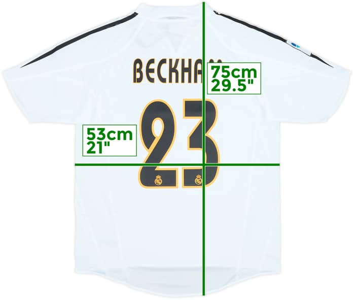 2004-05 Real Madrid Home Shirt Beckham #23 (XL.Boys)