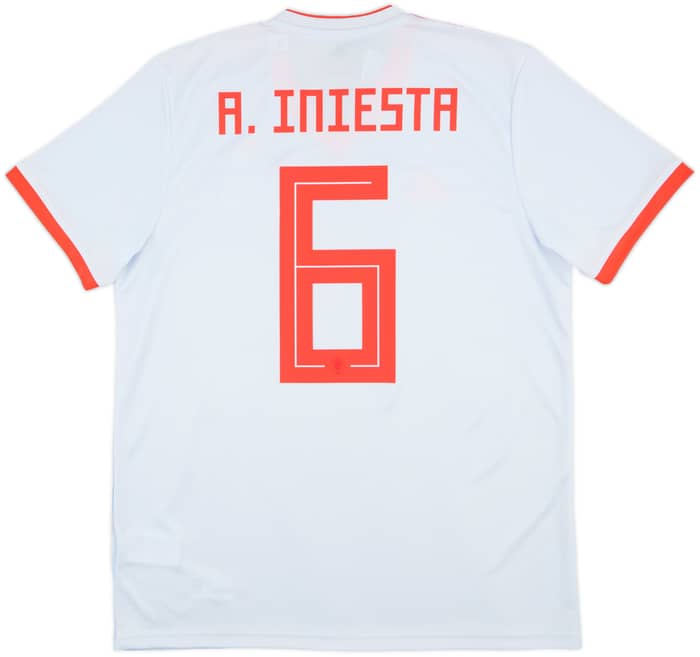2018-19 Spain Away Shirt A.Iniesta #6 (L)