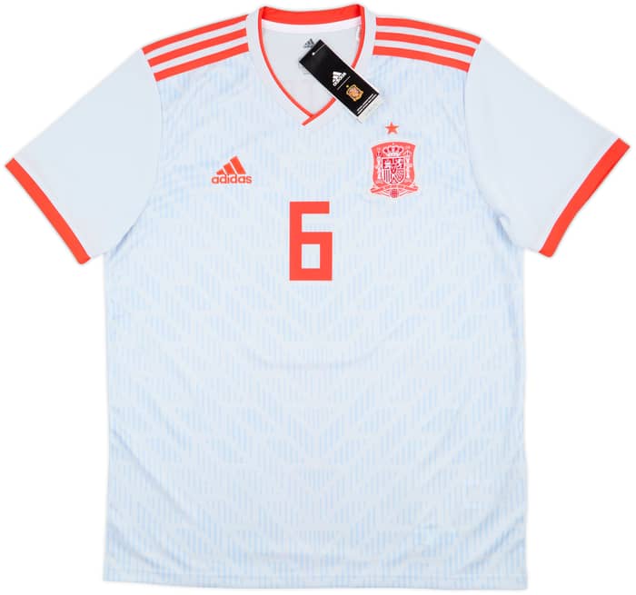 2018-19 Spain Away Shirt A.Iniesta #6 (L)